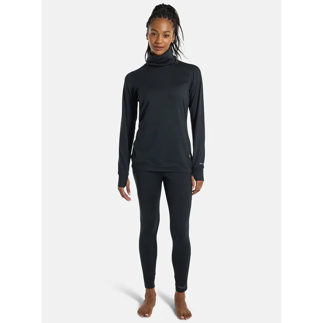 W Midweight Base Layer Long Neck * TRUE BLACK