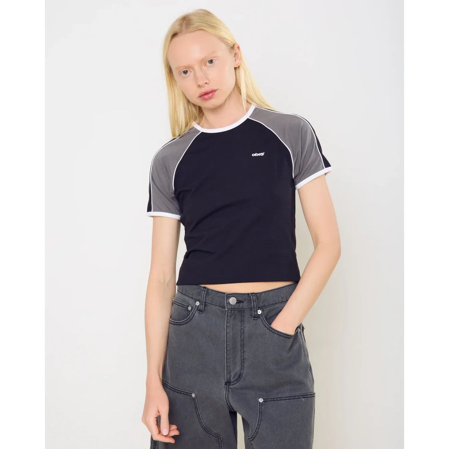 Replay Raglan SS - Digital Black