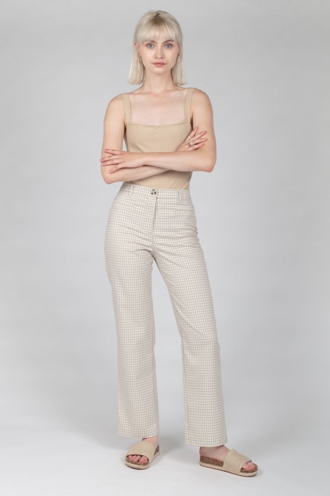 W Pant - checked