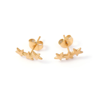 Sylar -Star Climber Earrings Mini Stainless Steel * GOLD
