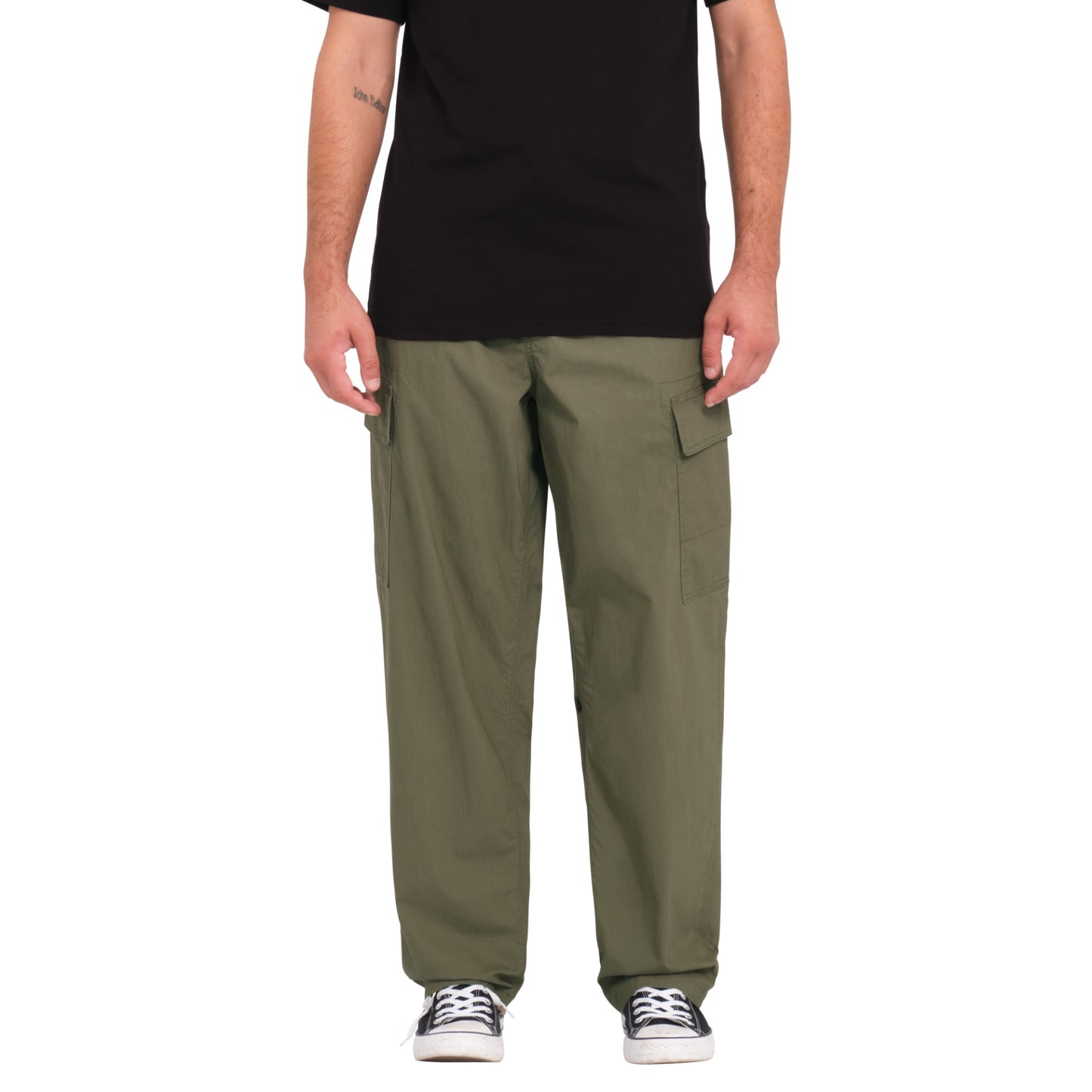 Billow Tapered Elastic Waist Cargo - Wintermoss
