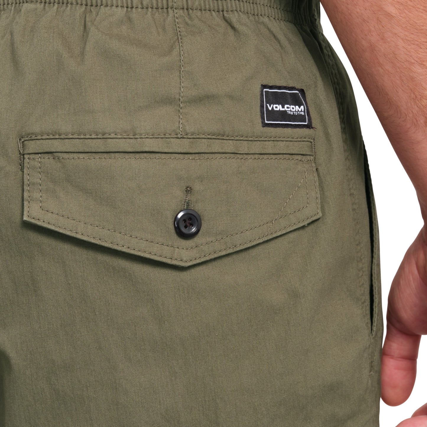 Billow Tapered Elastic Waist Cargo - Wintermoss