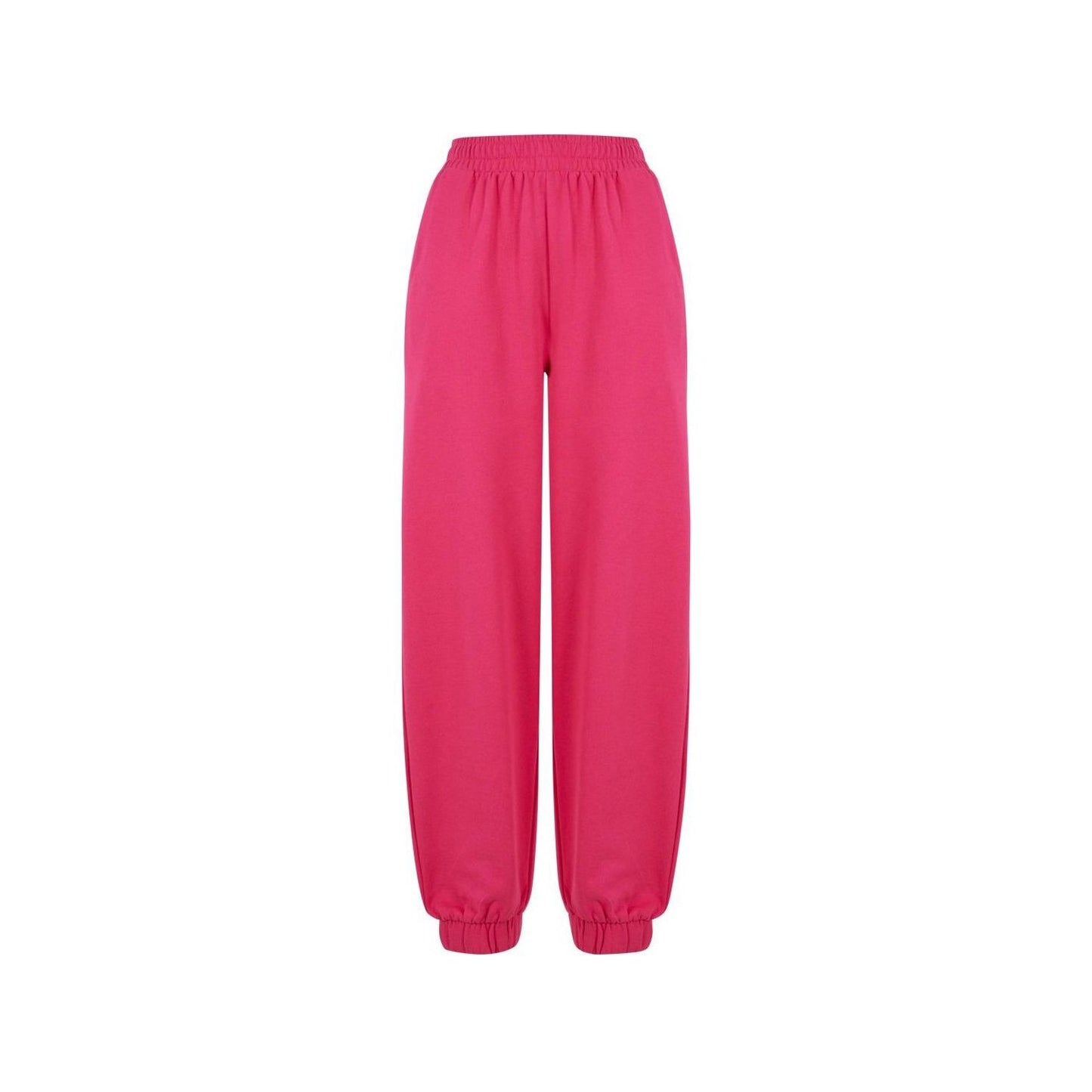 Ladies Organic High Waist Ballon Sweat Pants hibiskuspink