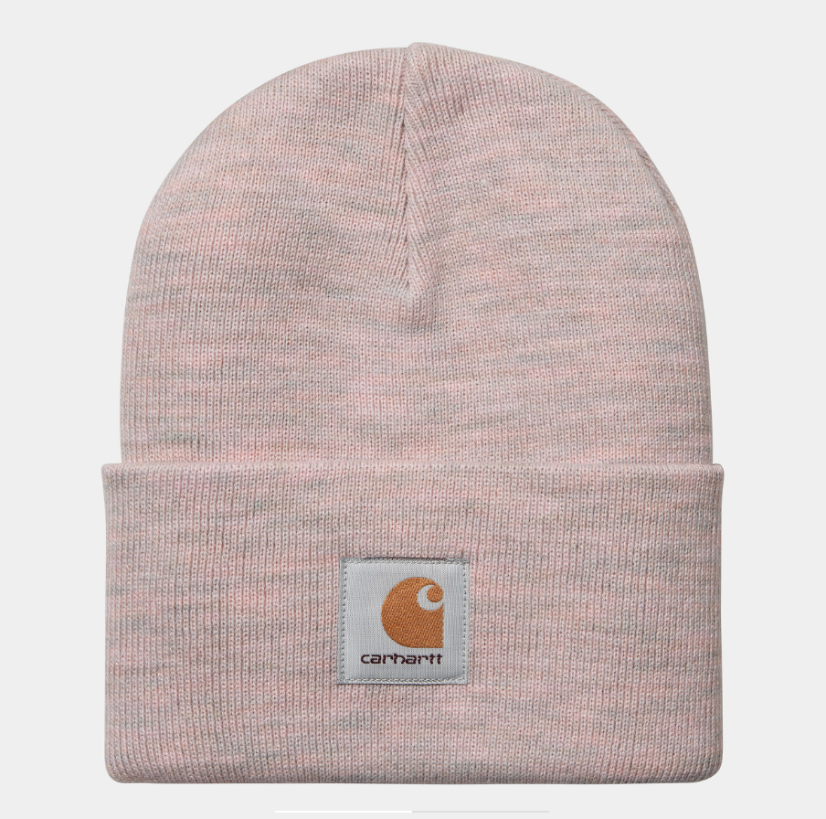 Acrylic Watch Hat - glassy pink heather
