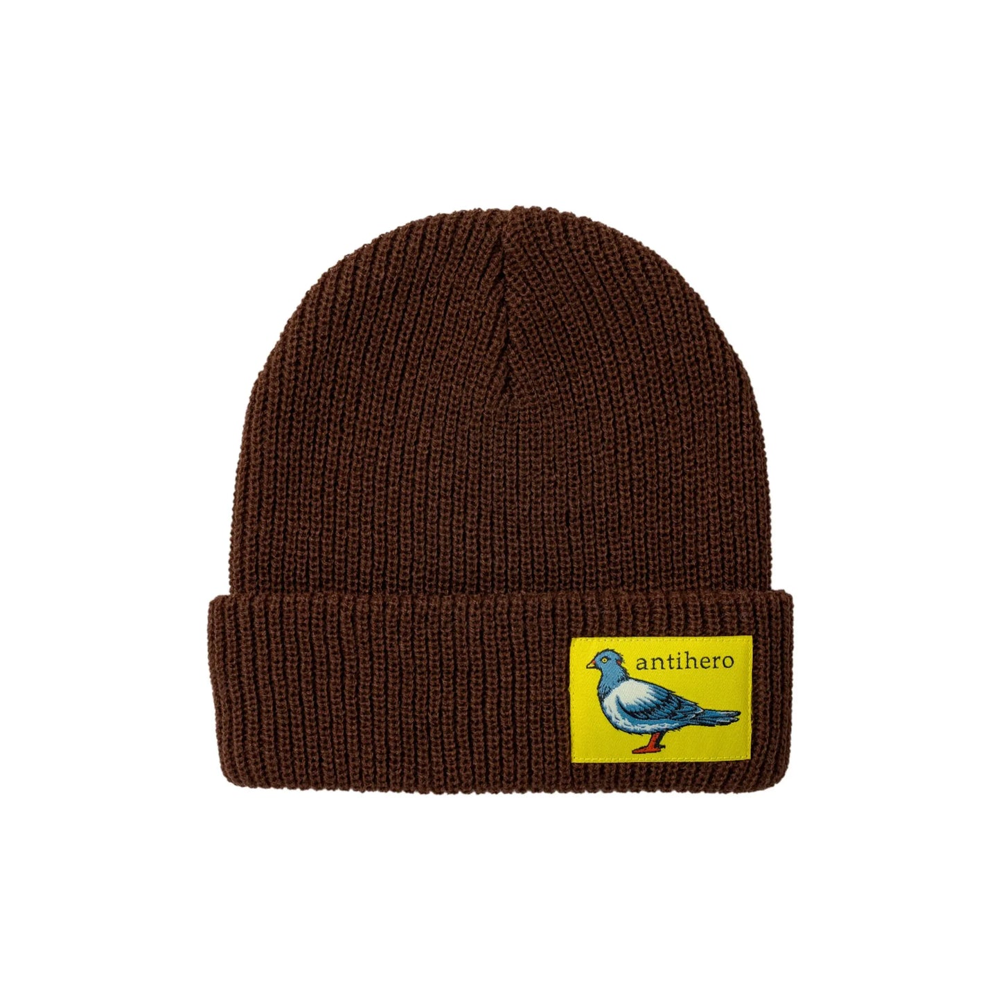 Lil Pigeon Label Beanie * BROWN/YELLOW