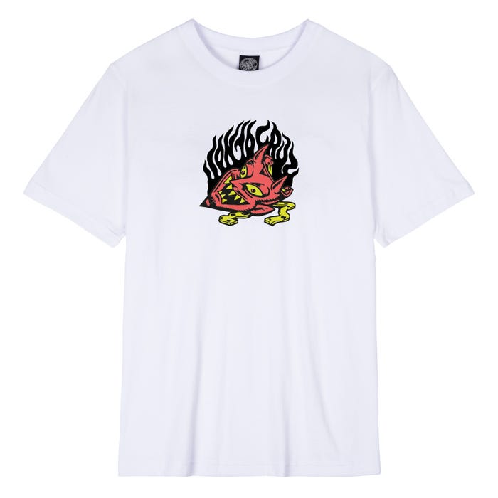 Delfino Devil Mask Front T-Shirt - white