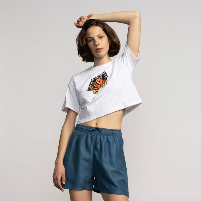 Delfino Devil Mask Front T-Shirt - white
