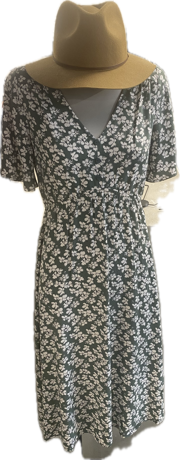 Kleid aus Viskose - Grün