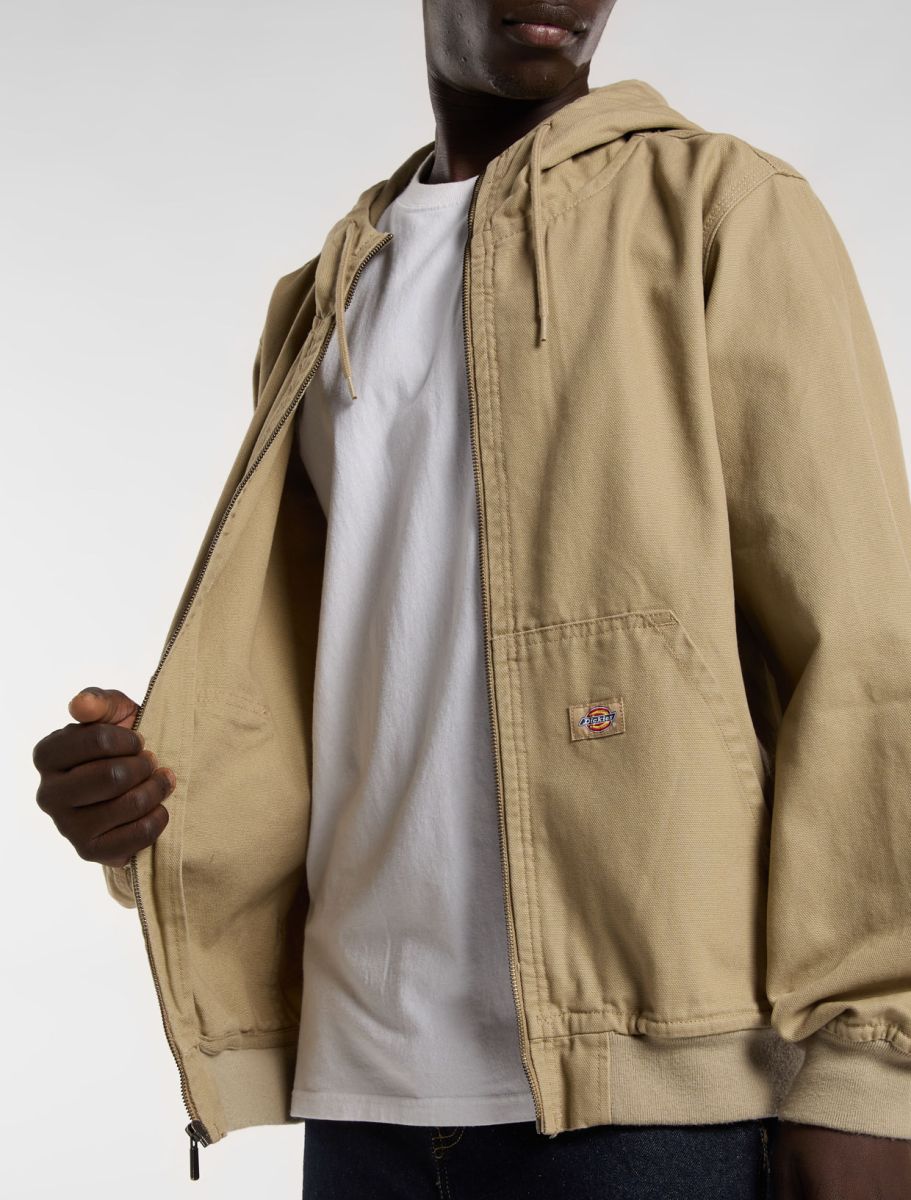 Duck Canvas Unlined Hooded Jacke - Sand
