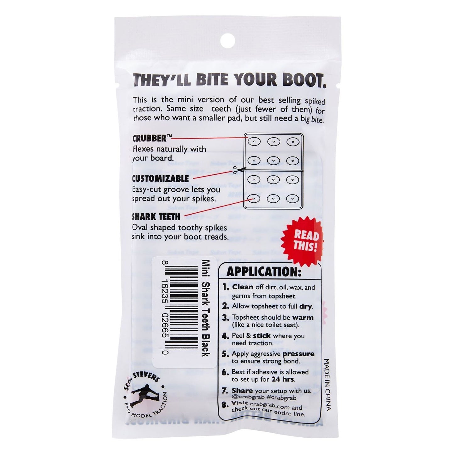 Mini Shark Teeth - Black