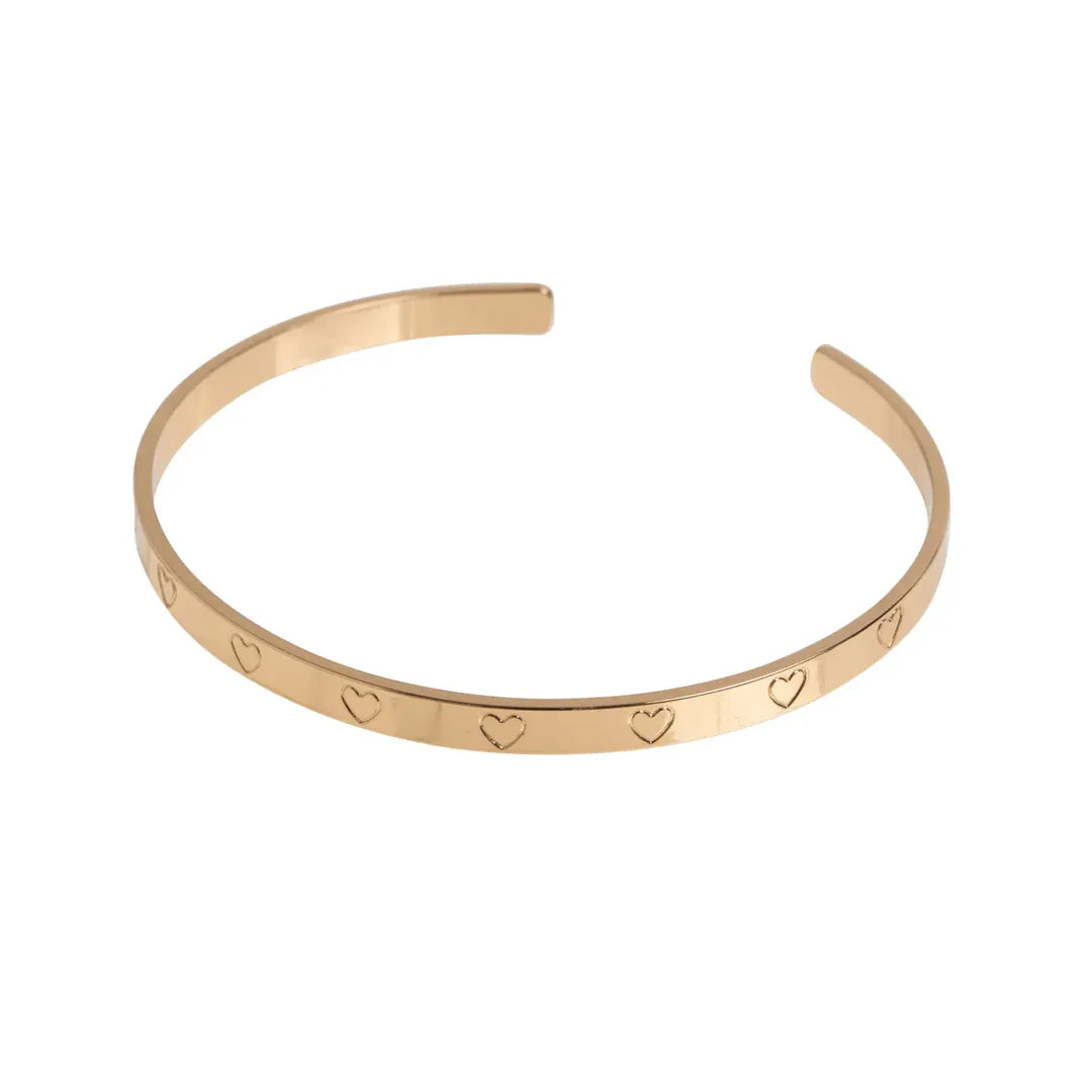 Heart Outlines Stretch Bracelets * GOLD