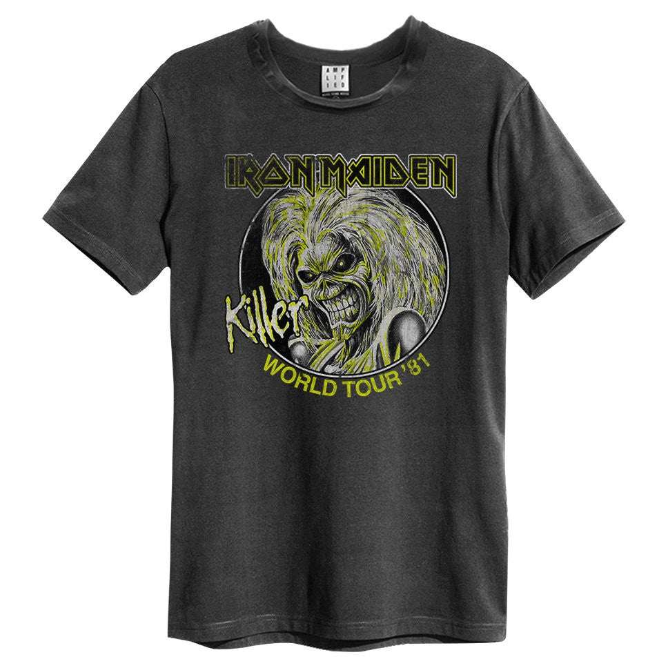 Iron Maiden Killers Tour 81 T-Shirt - charcoal