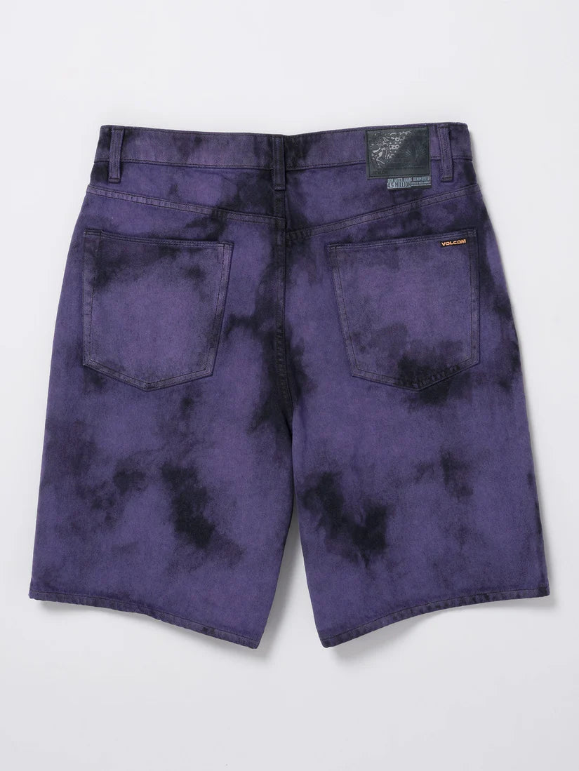 Billow Denim Shorts - Deep Purple