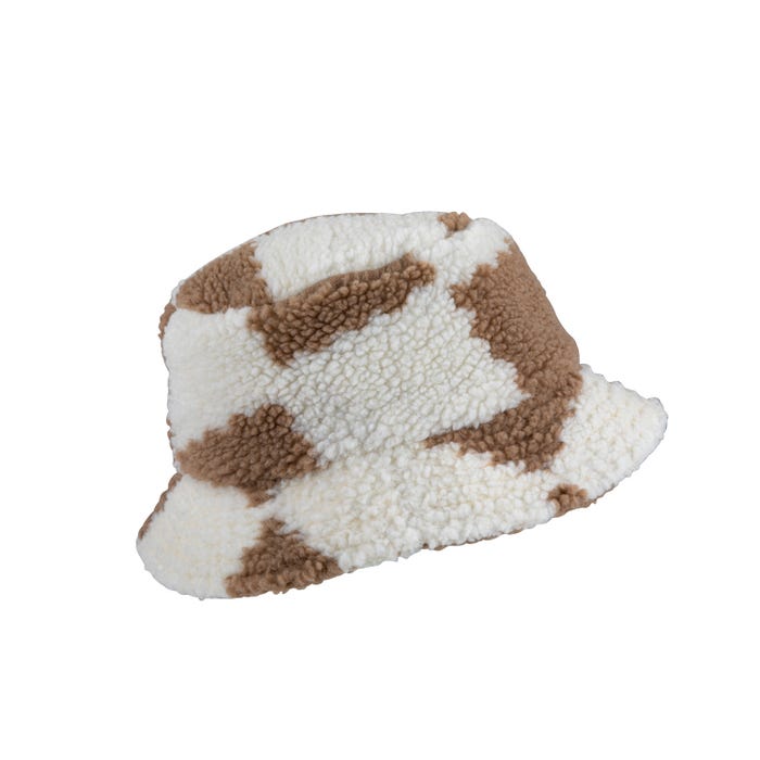 Sydney Bucket Hat - brown checkerboard