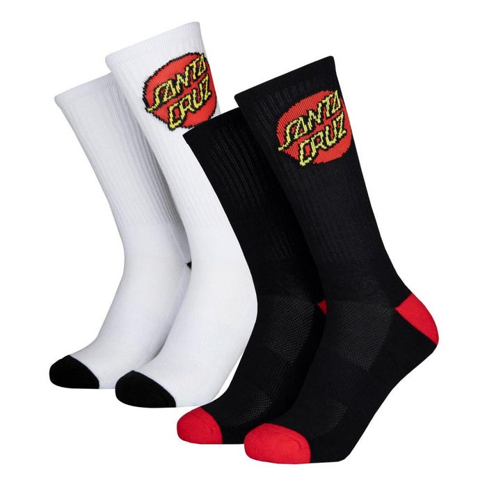 Youth Classic Dot Sock (2 Pack) - White/Black