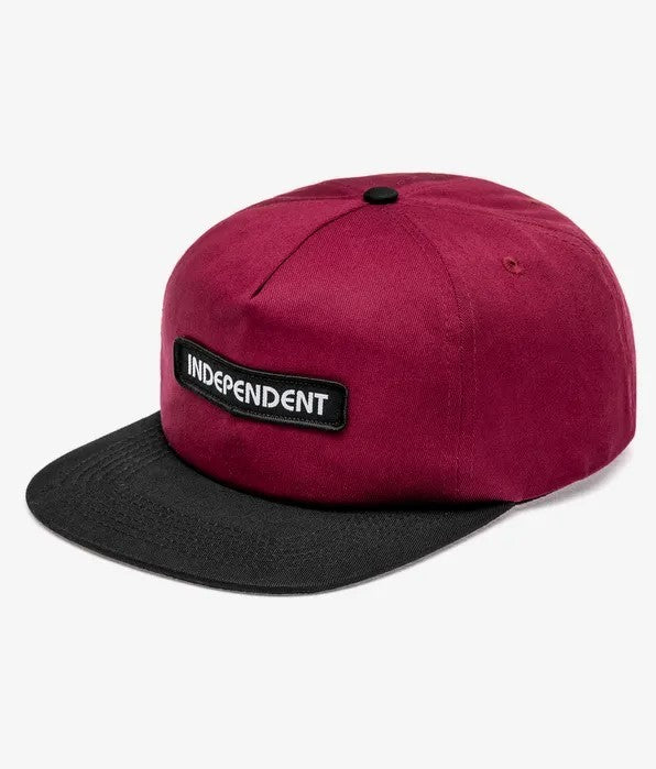 Groundwork Snapback Cap - maroon/black