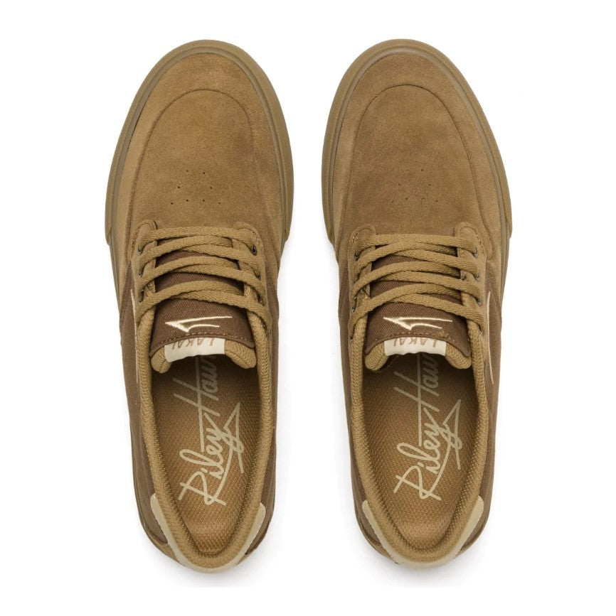 Riley 3 - walnut suede