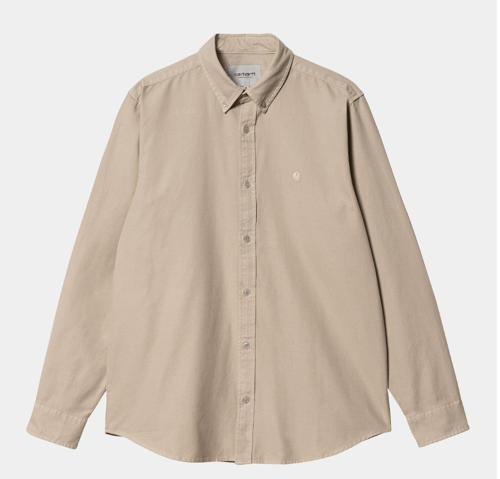L/S Bolton Shirt - wall garment dyed