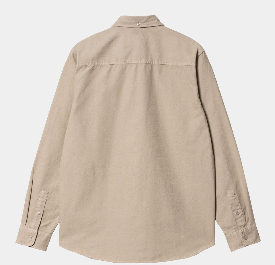L/S Bolton Shirt - wall garment dyed