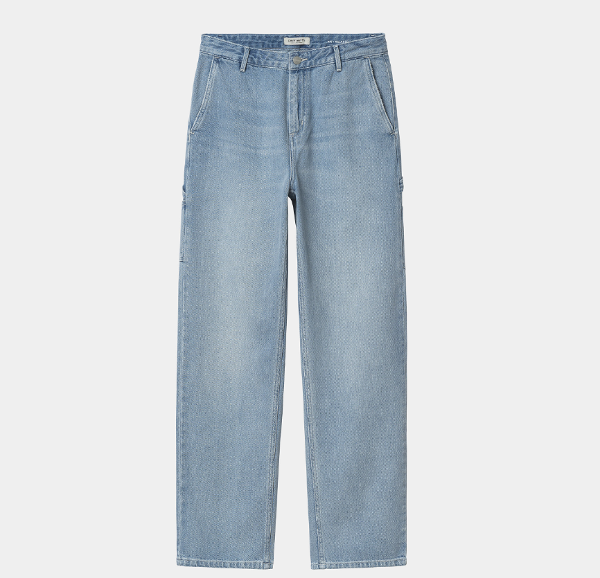 W' Pierce Pant Straight - blue light stone washed