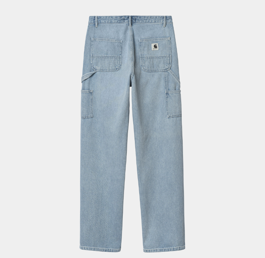 W' Pierce Pant Straight - blue light stone washed