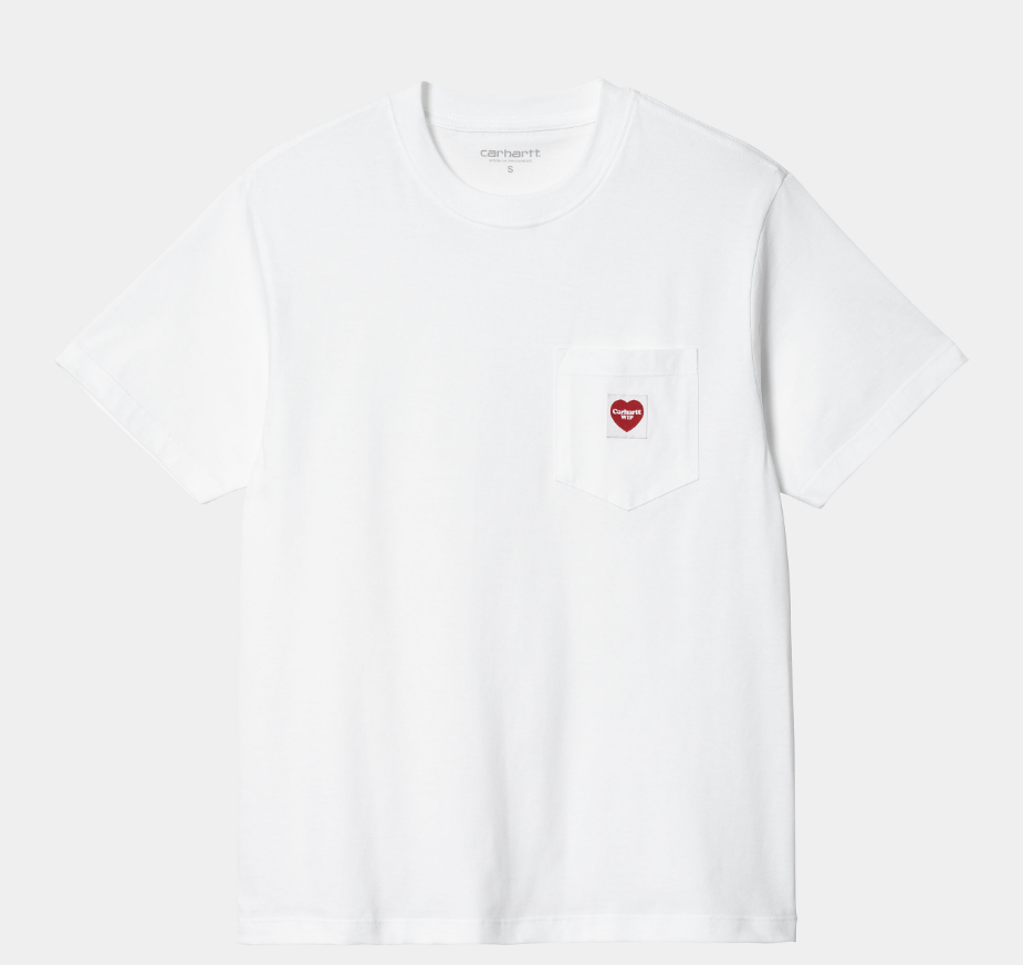 W' S/S Pocket Heart T-Shirt - white