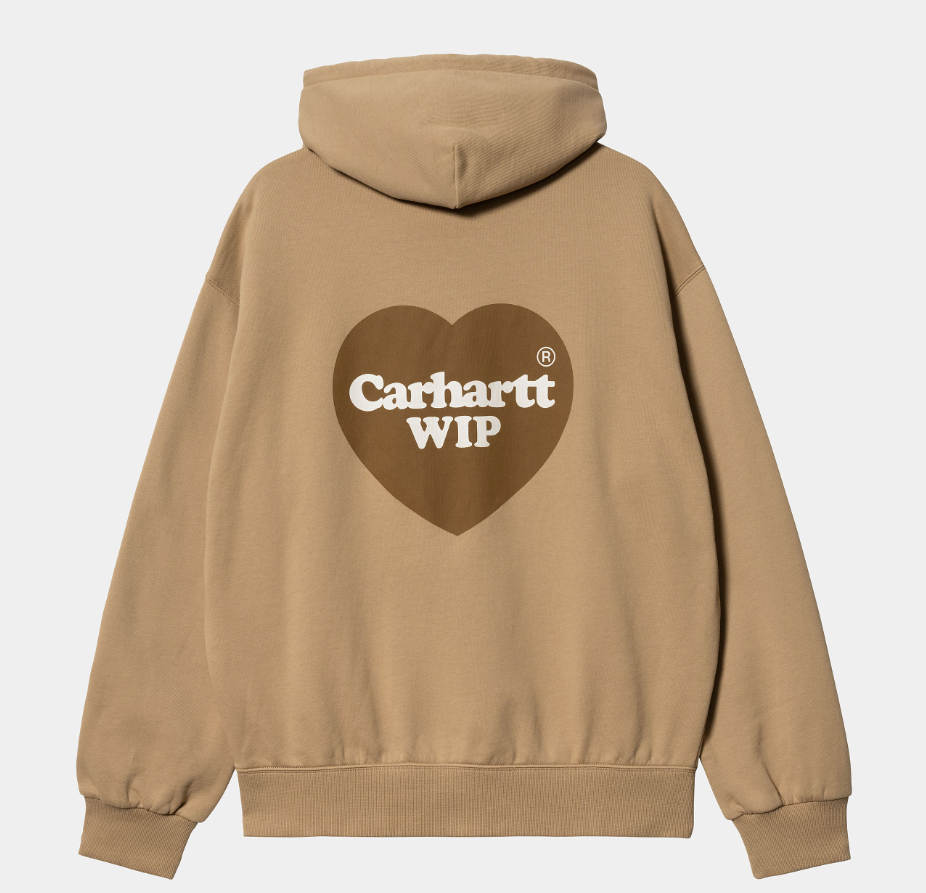 Hooded Heart Sweat - dusty h brown