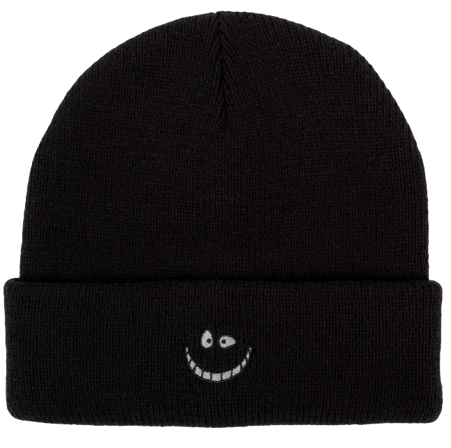 Grin Cat Beanie - black