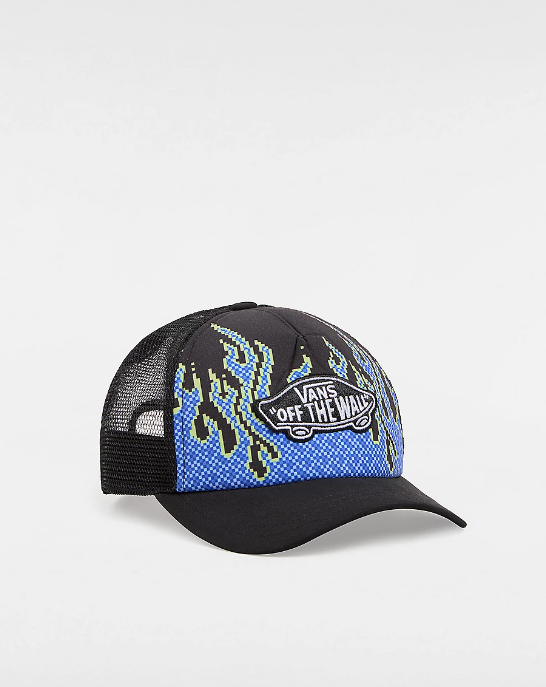Pixel Flame Trucker Cap