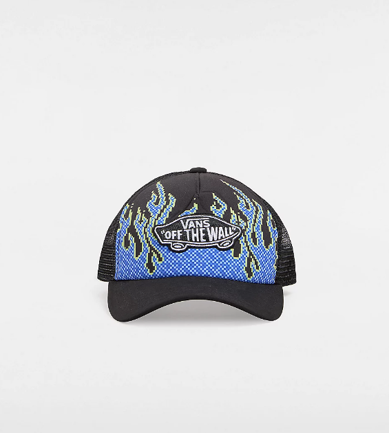 Pixel Flame Trucker Cap