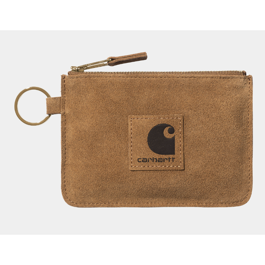 Artificial Suede Zip Wallet - hamilton brown