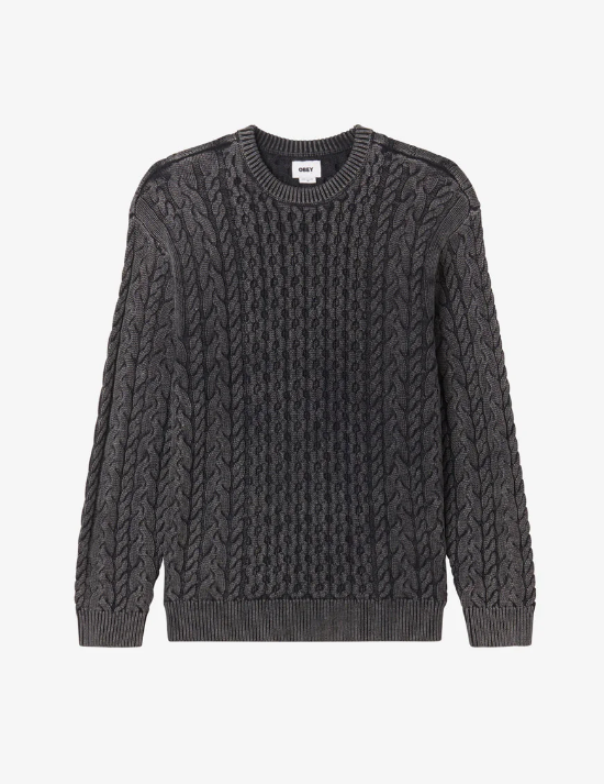 Faded Wash Sweater - Digital Black Faded Wash