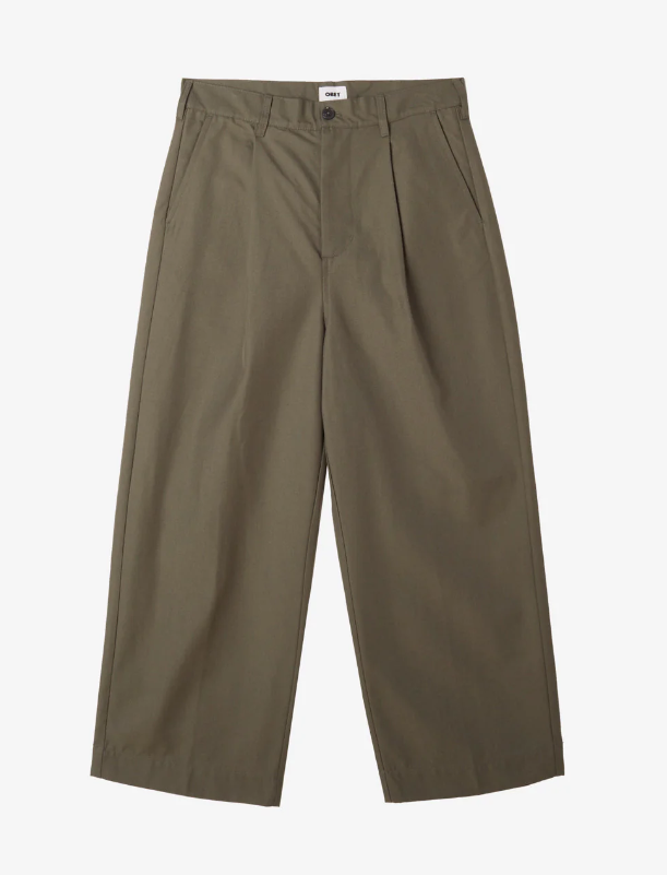 Oliver Pleated Pant - Tea Leaf