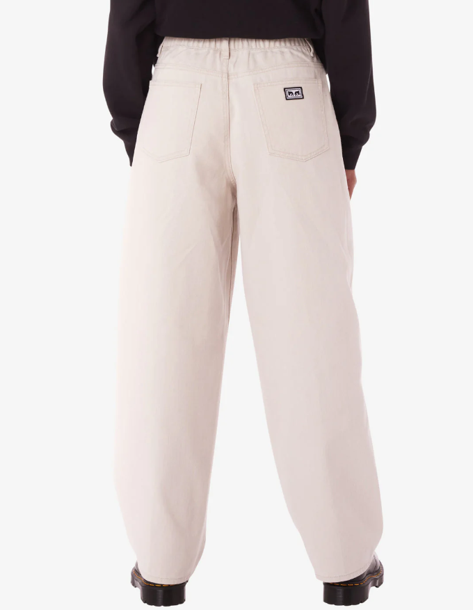 Leah Baggy 5-Pocket Pant - Silver Grey Faded Wash