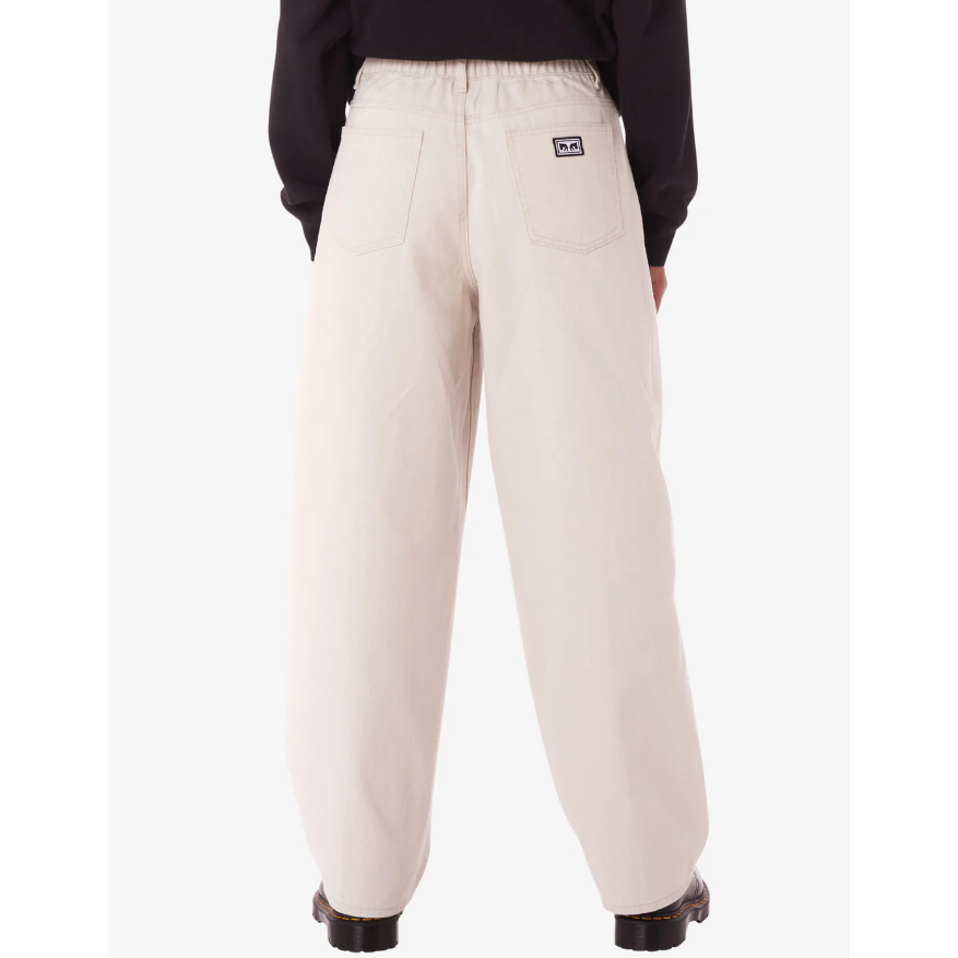 Leah Baggy 5-Pocket Pant - Silver Grey Faded Wash