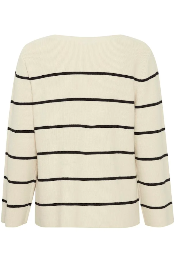 IHBOSTON Pullover - Almond Milk Black Stripe