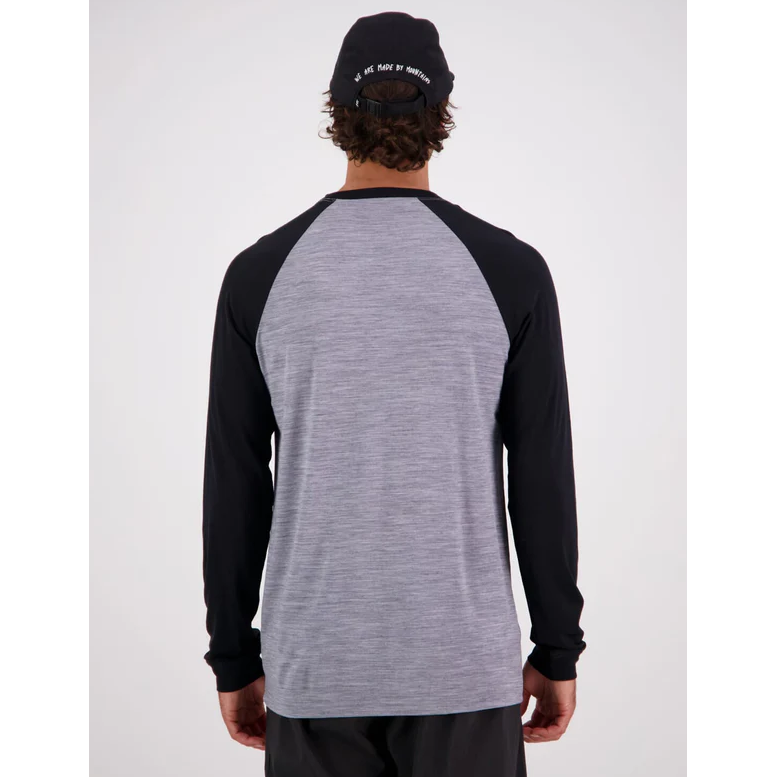 Icon Merino Raglan Longsleeve - Grey Heather/Black