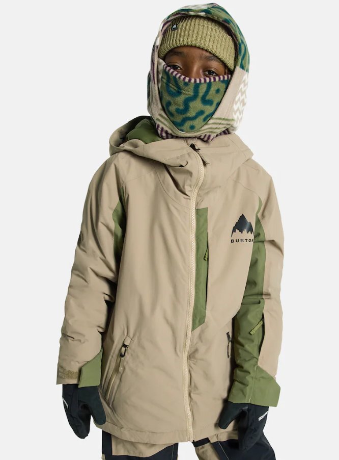 Kids' Hillslope Jacket - Summit Taupe / Forest Moss