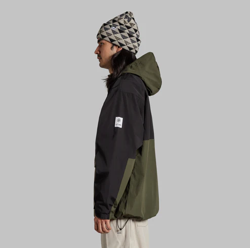 Cascade Anorak Jacket - Military Green/Black