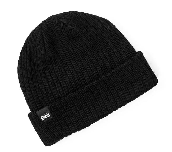 Merino Wool Beanie - Black