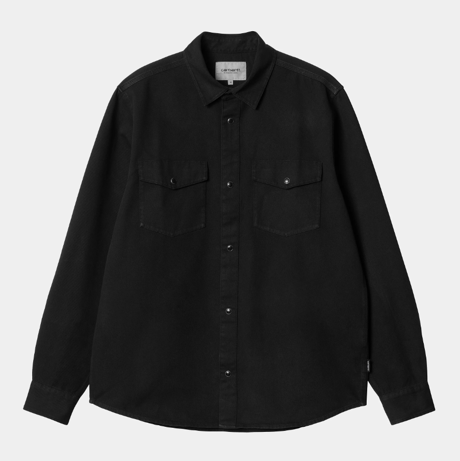 L/S Santa Fe Shirt - Black Garment Dyed