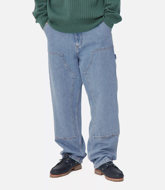 Double Knee Pant - Blue Stonebleached