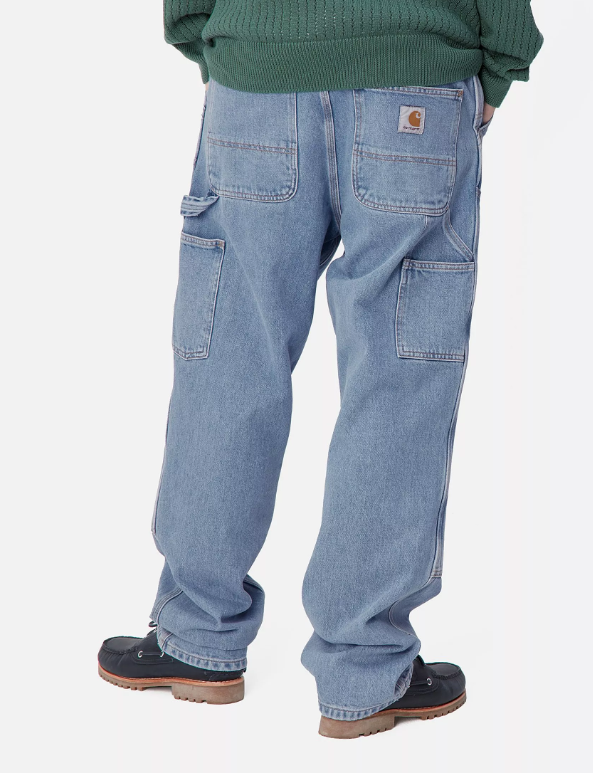 Double Knee Pant - Blue Stonebleached