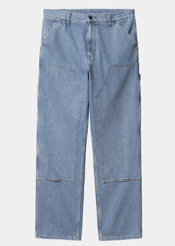 Double Knee Pant - Blue Stonebleached