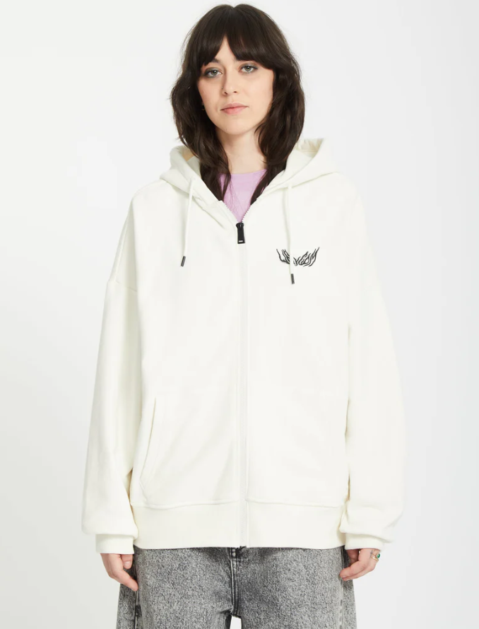 Alix Zip-up Kapuzenpullover - Star White