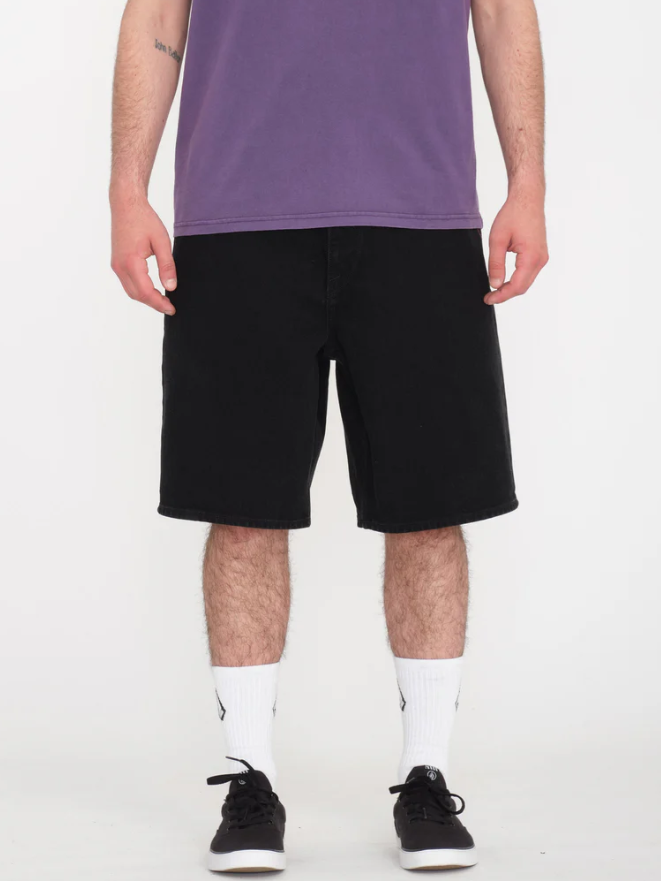Billow Denim Shorts - Black