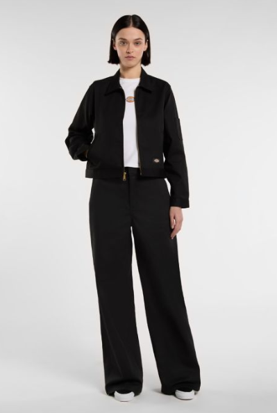 Unlined Cropped Jacket - Black