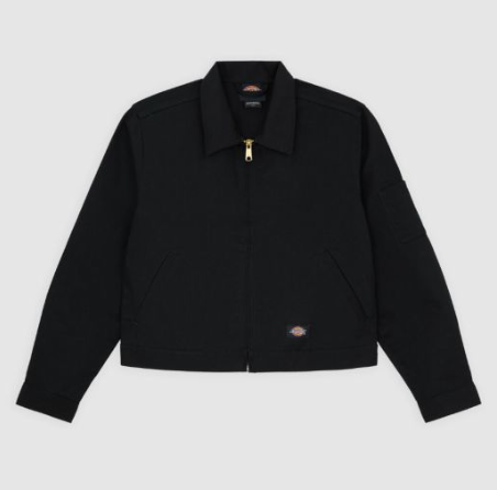 Unlined Cropped Jacket - Black