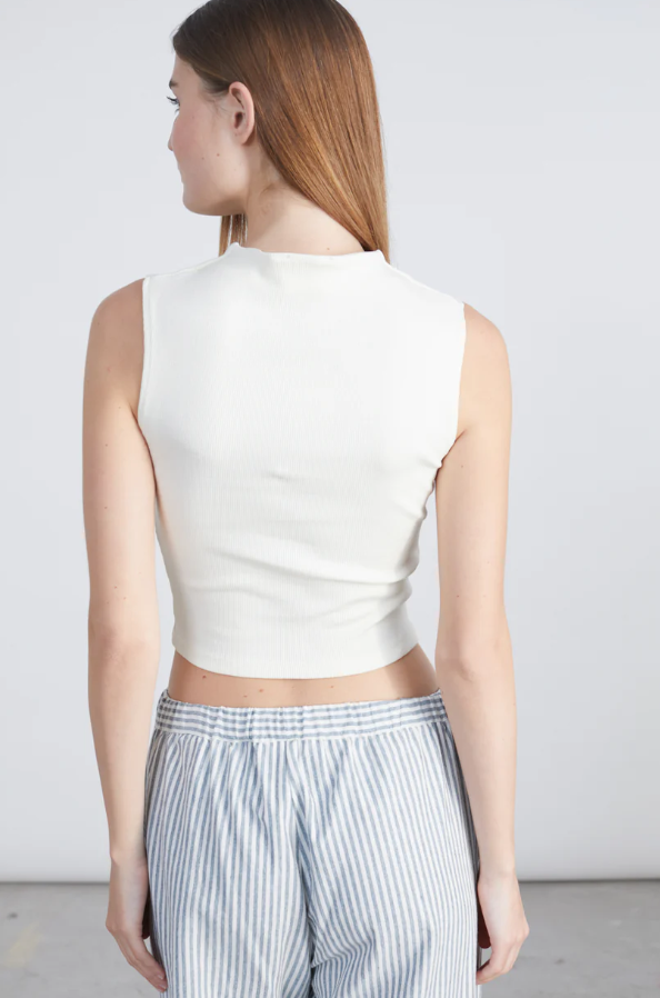 Top aus Baumwoll-Mix - Offwhite
