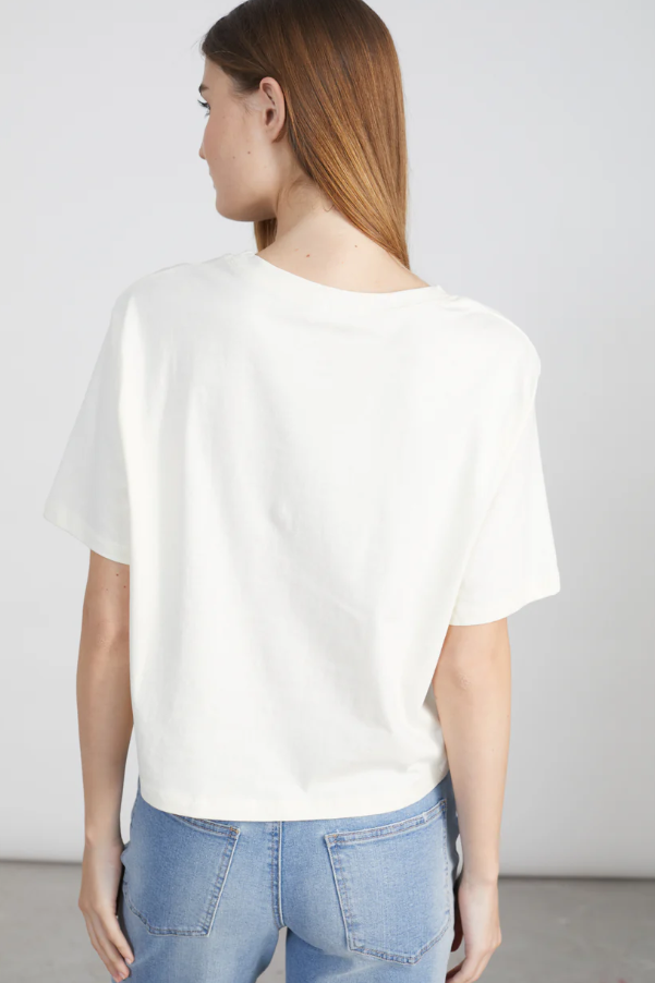 T-Shirt mit Stickerei - White